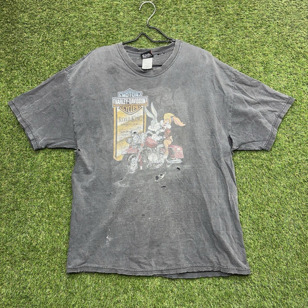 Harley Davidson Looney Tunes Shirt Mens XL Tasmanian Devil Bakersfield, Ca Faded